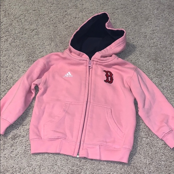 Little Girl Adidas Red Sox Sweatshirt - Picture 1 of 3